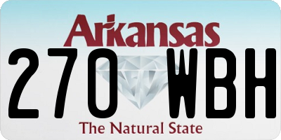 AR license plate 270WBH