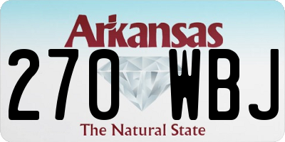 AR license plate 270WBJ