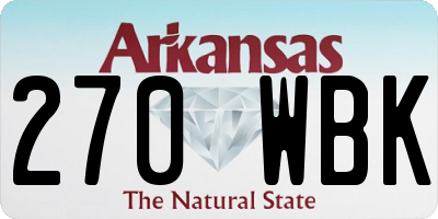 AR license plate 270WBK