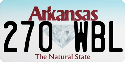 AR license plate 270WBL