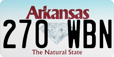 AR license plate 270WBN