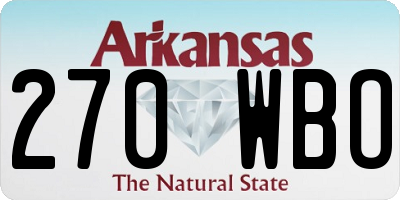 AR license plate 270WBO