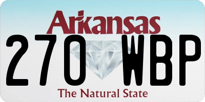 AR license plate 270WBP