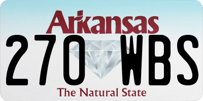 AR license plate 270WBS