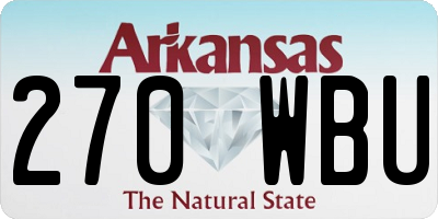 AR license plate 270WBU