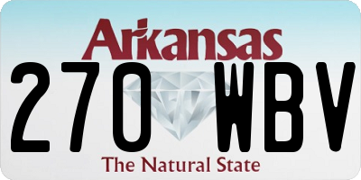 AR license plate 270WBV