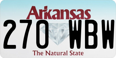 AR license plate 270WBW