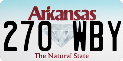 AR license plate 270WBY