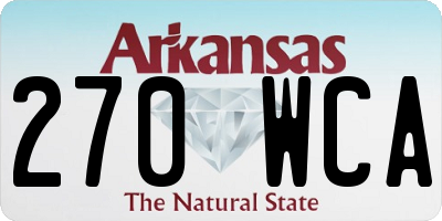 AR license plate 270WCA