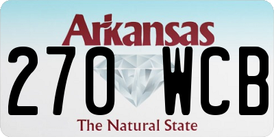 AR license plate 270WCB