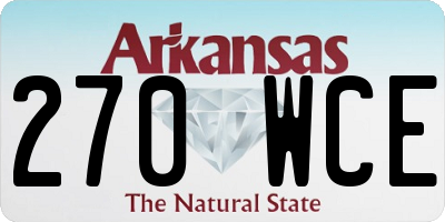 AR license plate 270WCE