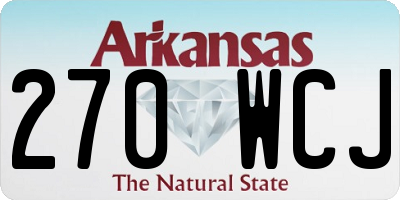 AR license plate 270WCJ