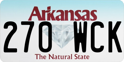AR license plate 270WCK