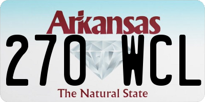 AR license plate 270WCL