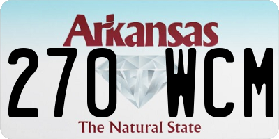 AR license plate 270WCM