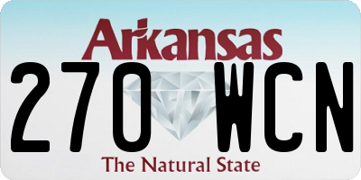 AR license plate 270WCN