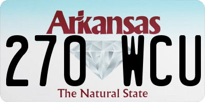AR license plate 270WCU