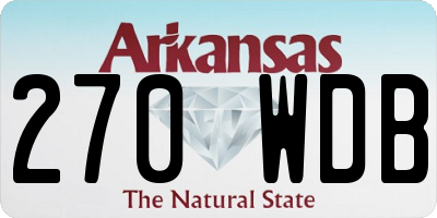 AR license plate 270WDB