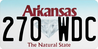 AR license plate 270WDC