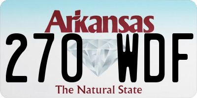 AR license plate 270WDF