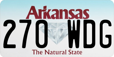 AR license plate 270WDG