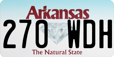 AR license plate 270WDH