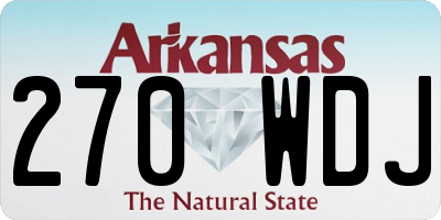 AR license plate 270WDJ