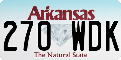 AR license plate 270WDK