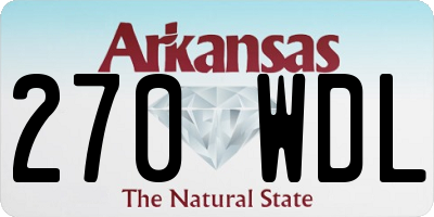 AR license plate 270WDL