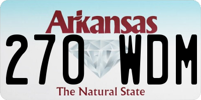 AR license plate 270WDM