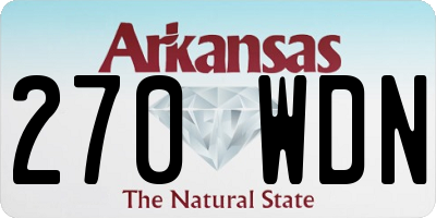 AR license plate 270WDN
