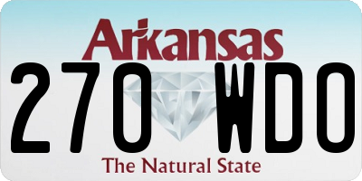 AR license plate 270WDO