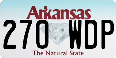 AR license plate 270WDP