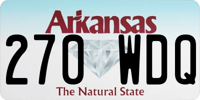 AR license plate 270WDQ
