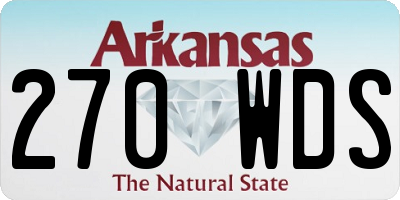 AR license plate 270WDS