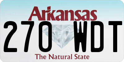 AR license plate 270WDT