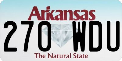 AR license plate 270WDU