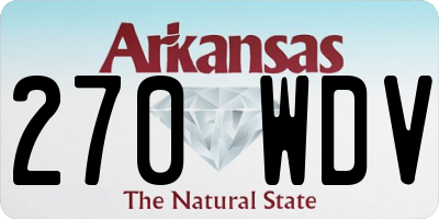 AR license plate 270WDV