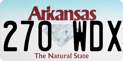 AR license plate 270WDX