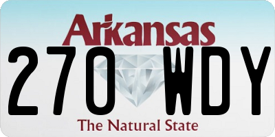 AR license plate 270WDY