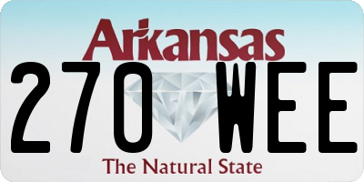 AR license plate 270WEE