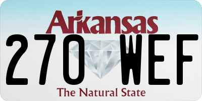 AR license plate 270WEF