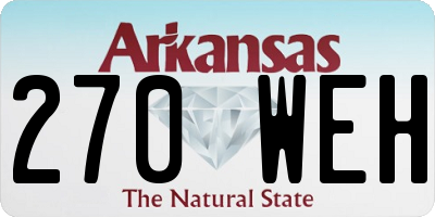 AR license plate 270WEH