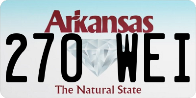 AR license plate 270WEI