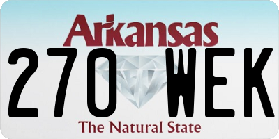 AR license plate 270WEK