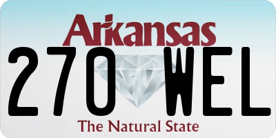 AR license plate 270WEL
