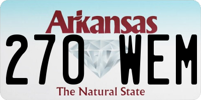 AR license plate 270WEM