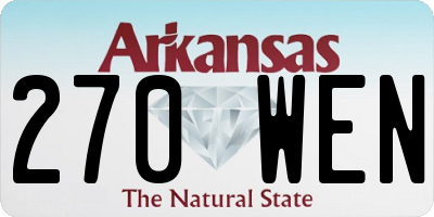 AR license plate 270WEN