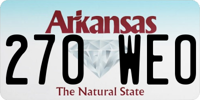 AR license plate 270WEO