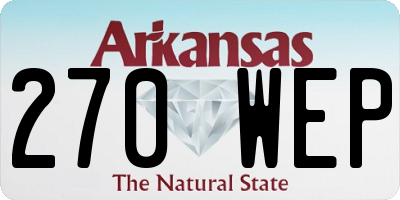 AR license plate 270WEP